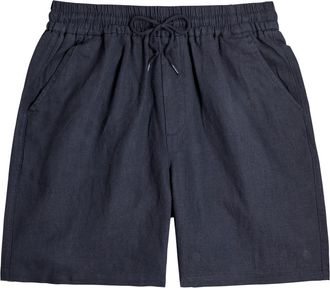 Les Deux Otto Linen-blend Shorts - Navy - XL