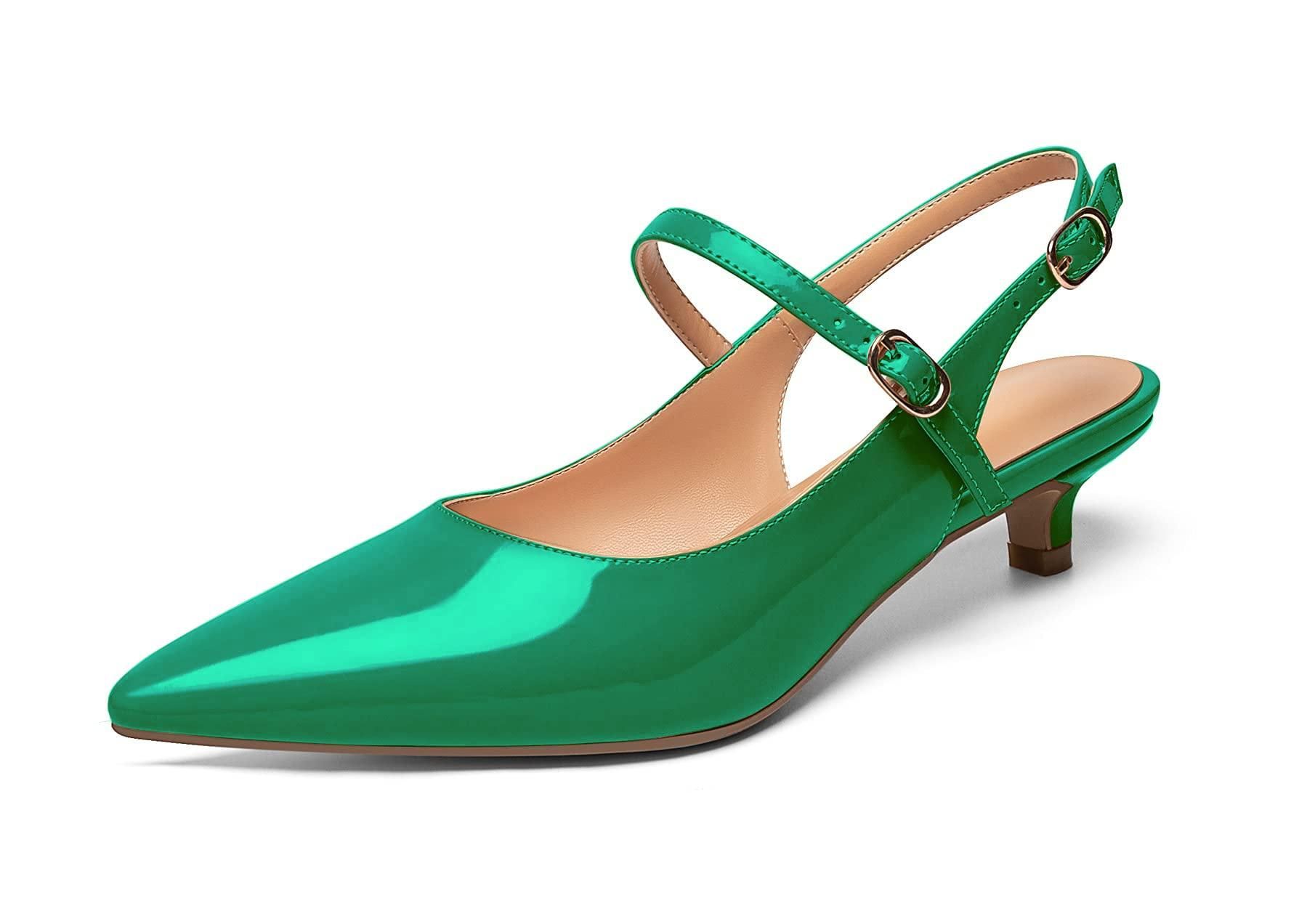 Green kitten heel shoes uk clearance
