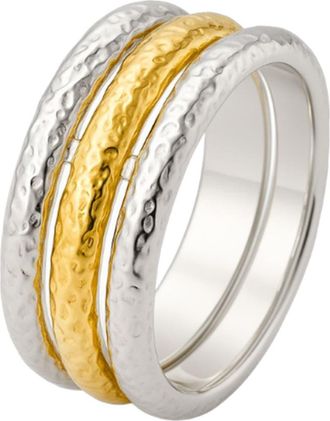 Lucy Quartermaine Multi Finish Hula Triple Ring in Sterling Silver at Nordstrom, Size 5.5