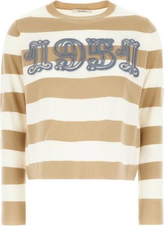 Max Mara Viterbo Sweater - Dames - Ronde hals truien - Beige - L - Truien & Vesten