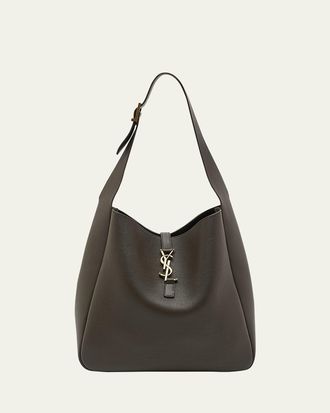 Saint Laurent Le 5 A 7 Large Shoulder Bucket Bag in Smooth Leather