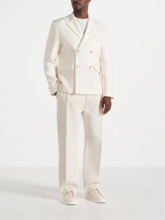 Mani&egrave;re De Voir Didier Double Breasted Suit Jacket in Off White at Nordstrom, Size Medium