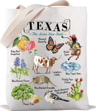 Generic Texas Canvas Tote Bag Texas State Gift Texas Lover Gift Texas Themed Gift Texas Eco Tote Bag (Texas Canvas tb)
