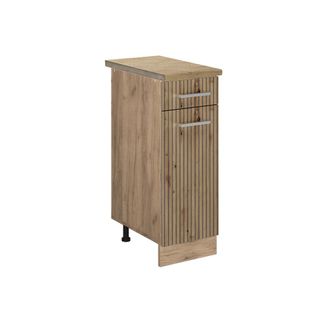 Vicco Mueble Bajo De Cocina R-line, Roble Artesanal, 30 Cm, Et Roble