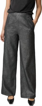 Lilla P Metallic Pant In Silver