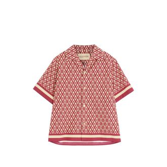 Valentino Toute La V-print Bowling Shirt