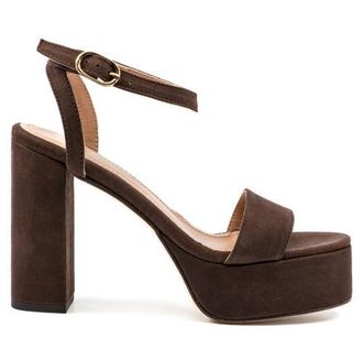 Andrea Gomez Becka Suede Platform in Chocolate at Nordstrom, Size 38.5