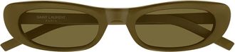 Saint Laurent Sunglasses Sl 557 Shade 006 Mud Green/Brown Women