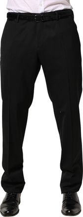 Dolce & Gabbana Mens Virgin Wool Trousers Black