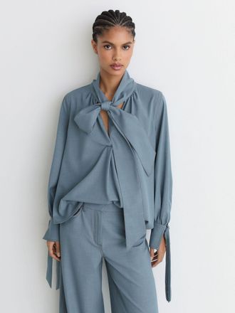 Reiss Light Blue Blouse, 12