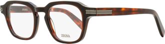 Ermenegildo Zegna Mens Modern Keyhole Eyeglasses EZ5282 054 Red Havana 50mm