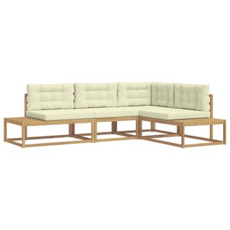 vidaXL Conjunto De Sof&aacute;s De Exterior Blanco 277,5 X 198,5 X 73 Cm Vidaxl