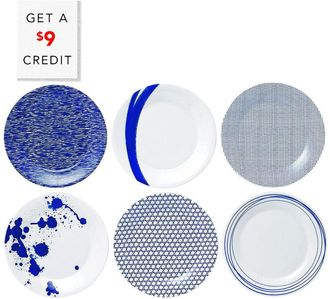 Royal Doulton Set Of 6 Pacific Porcelain Accent Plates With $9 Credit