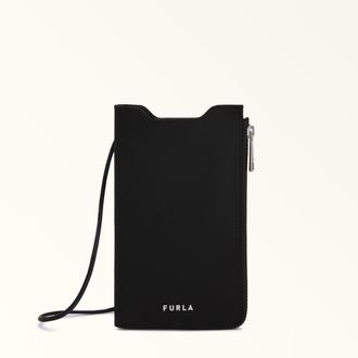 Furla Man Cosmo Phone Case Nero Black Nylon Man