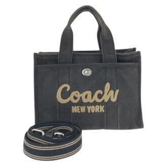 Coach Pre-owned Tote Bags, female, Black, Size: ONE SIZE Pre-owned Cargo Tote Canvas 2way bag
