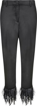 Incotex Regular Fit Glanzend Flanellen Pantalon - Dames - Slim Fit Broeken - Zwart - XL - Katoen - Broeken