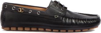 Valentino Garavani Black Leather Loafers