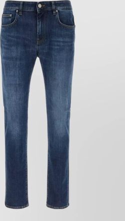 Pantaloni Torino stretch denim trousers faded five pocket design