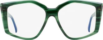 Max Mara MM5162-B Blue Block Butterfly Eyeglasses - Green