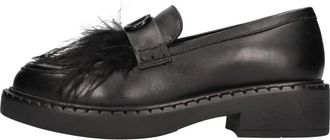 Twinset Twin-set Platte schoenen - Dames - Loafers - Zwart - 41 EU - Leer - Schoenen
