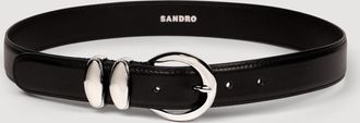 Sandro Smooth leather belt