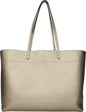 Fendi Damess Goud lederen schoudertas