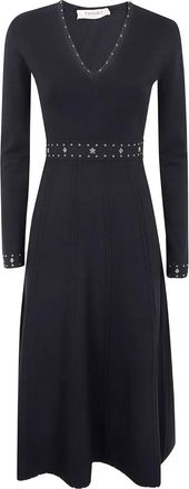 Twin-Set Abito con scollo a V - Nero