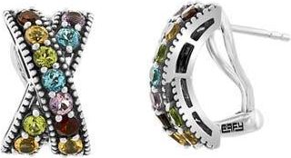 Effy Sterling Silver Semiprecious Stone Stud Earrings in Silver Multi at Nordstrom Rack