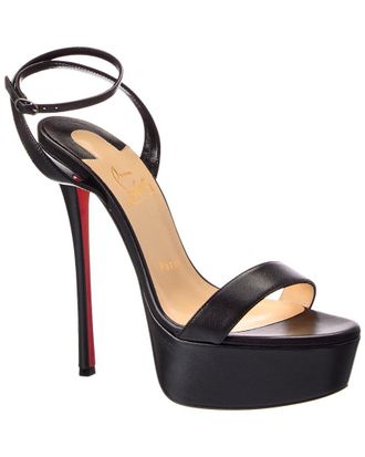 Christian Louboutin Loubi Queen Alta 150 Leather Platform Sandal