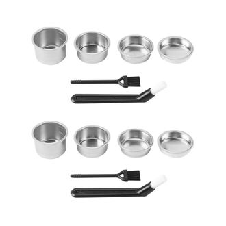 OEM Juego De 2 Cestas De Filtro De 51 Mm Para Portafiltros De Espresso De 1/2/4 Tazas, Sin Fondo, Compatibles Con M&aacute;quinas De Caf&eacute;, 51 Mm