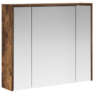 vidaXL Armario Con Espejo De Ba&ntilde;o Roble Ahumado 73,5 X 16 X 62,5 Cm Vidaxl