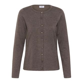 Saint Tropez Gebreide Cardigan - Dames - Truien - Bruin - Maat: 2XL