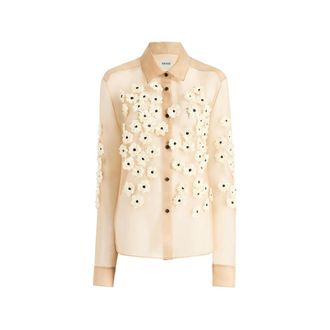 Khaite Argo Floral-embellished Shirt