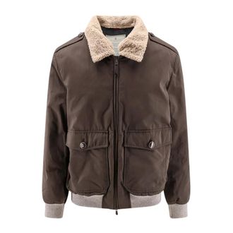 Brunello Cucinelli Padded Bomber Jacket - male - Brunello Cucinelli - Bomber Jackets - Brown - 2XL - Jackets