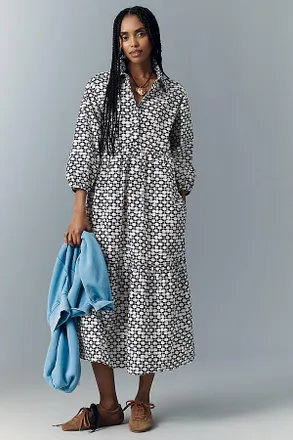 Maeve The Bettina Tiered Shirt Dress by Maeve