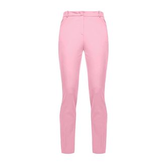 Pinko Cropped Trousers, female, Pink, Size: M Bello 100 Trousers