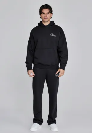 Siksilk Conjunto para Hombres de Sudadera con Capucha Negra y Pantalones Joggers XXL