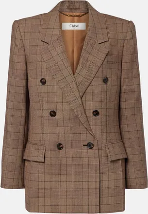 Chlo&eacute; Chlo&eacute; Checked wool blazer