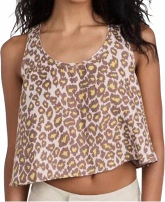 Raquel Allegra Hannay Tank Top In Leopard Print