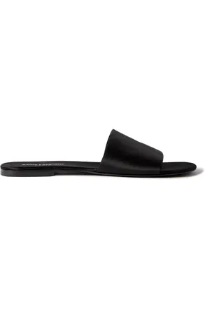 パンプス SAINT LAURENT Women Sandals 315490BDA00 1000 BLACK Saint Laurent slip-on square-toe Sandals | Black | FARFETCH