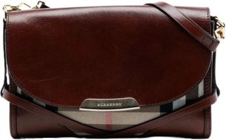 Burberry Pre-owned Cross Body Bags, female, Brown, Size: ONE SIZE Pre-owned Vintage Leather Crossbody Bag
