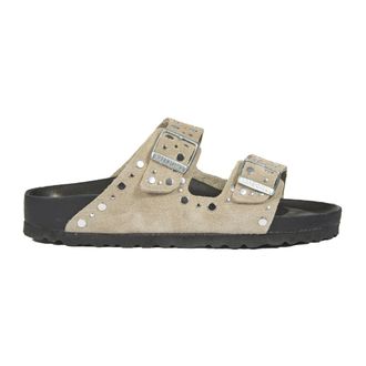 Birkenstock Sliders, female, Beige, 6 UK, Flat Beige Sandals with Adjustable Buckle Straps