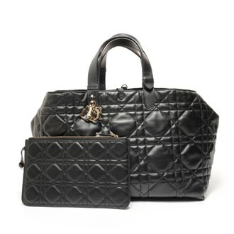 Dior Black Leather Tote Bag (Pre-Owned)