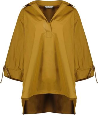 Max Mara Adorni Blouse - Dames - Blouses - Bruin - XS - Katoen - Overhemden
