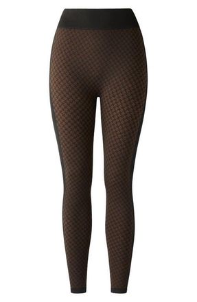 Rhone Houndstooth Check Leggings in Chestnut Brown at Nordstrom, Size X-Large