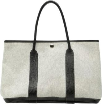 Herm&egrave;s Pre-owned Tote Bags, female, Gray, Size: ONE SIZE Pre-owned The Garden Party Tote Bag