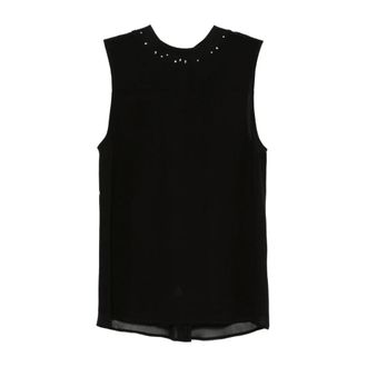 Forte_Forte Mouwloze top - Dames - Tops - Zwart - Maat: S