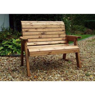 Charles Taylor Trading Charles Taylor - Two Seat Bench Self-Assembly - L74 x W118 x H98 cm - Redwood - Assembly Required