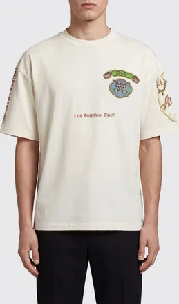 Amiri T-shirt in cotone con stampa grafica vintage e logo a contrasto