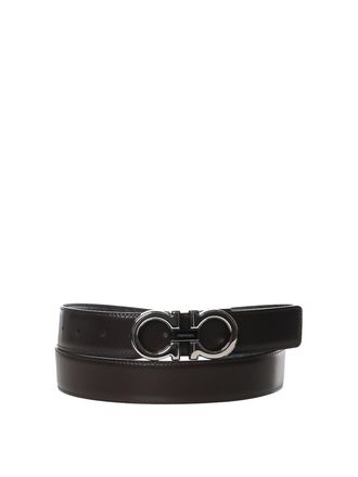 Ferragamo Leather Gancini Belt